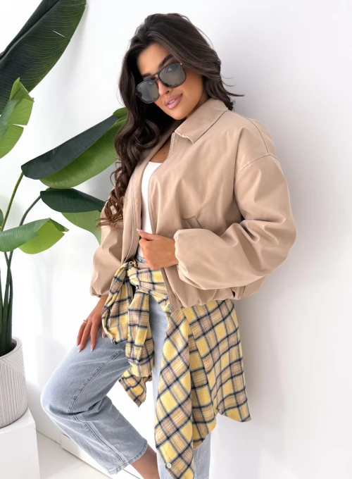 Lekka kurtka bomberka W beżowym kolorze Chiaretta