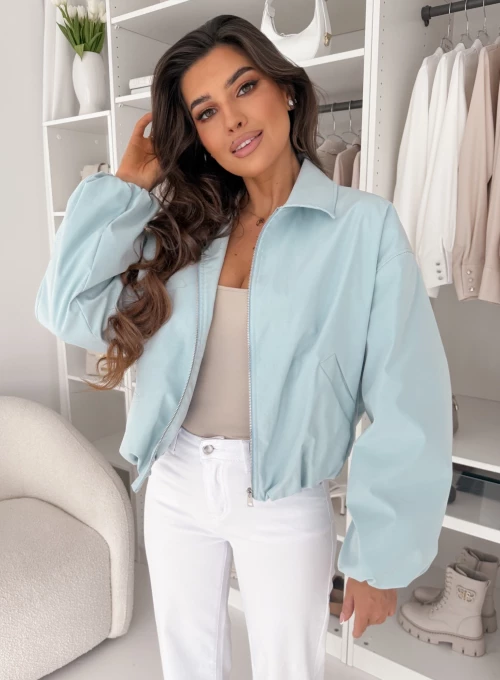Lekka kurtka bomberka baby blue Chiaretta
