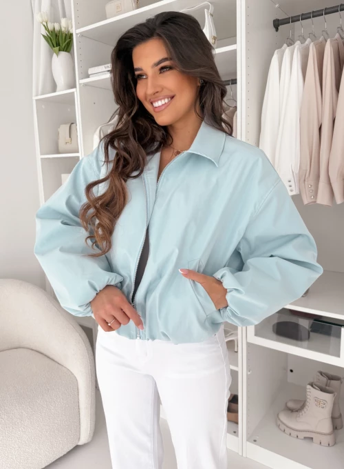 Lekka kurtka bomberka baby blue Chiaretta 3