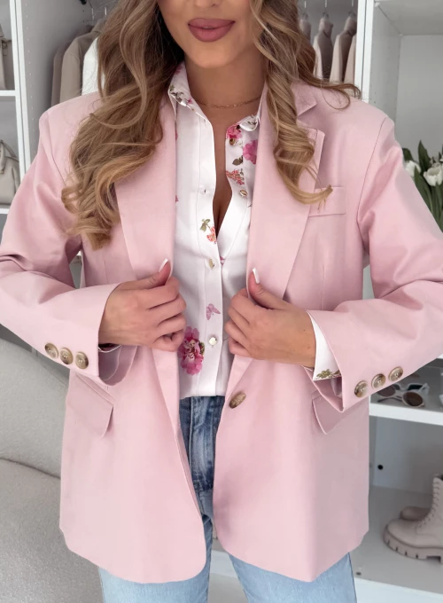 Marynarka oversizowa Paola pudrowy róż EDAN 5