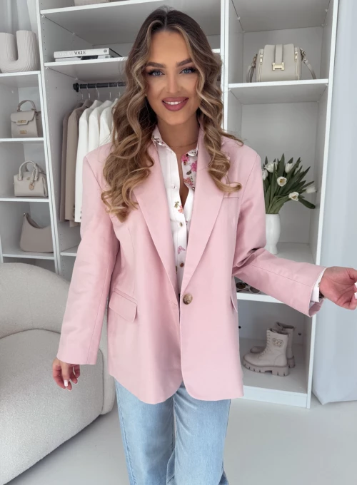 Marynarka oversizowa Paola pudrowy róż EDAN 7