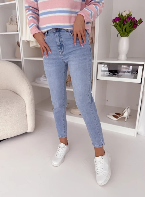 Dopasowane spodnie dżinsowe blue denim Livi 2