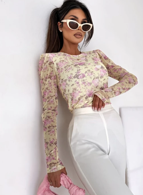 Bluzka Terra żółta Renesans Roses