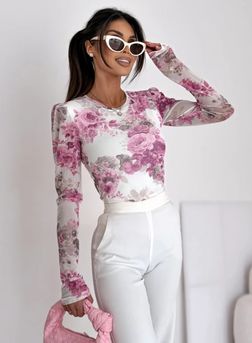 Bluzka Terra śmietankowa Renesans Roses