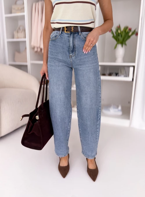 Spodnie jeansowe typu Ballon Fit blue jeans Scarlette