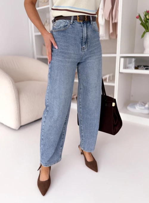 Spodnie jeansowe typu Ballon Fit blue jeans Scarlette 2
