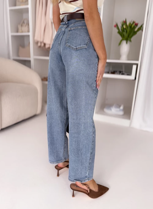 Spodnie jeansowe typu Ballon Fit blue jeans Scarlette 4