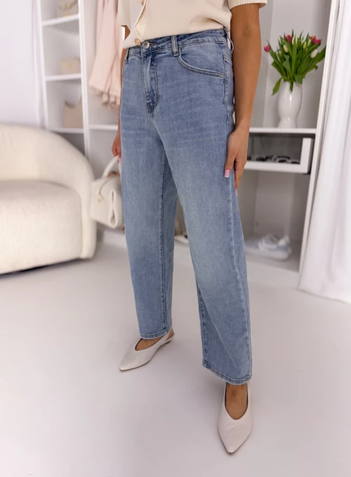 Proste Spodnie jeansowe z niebieskiego denimu Gulia 2