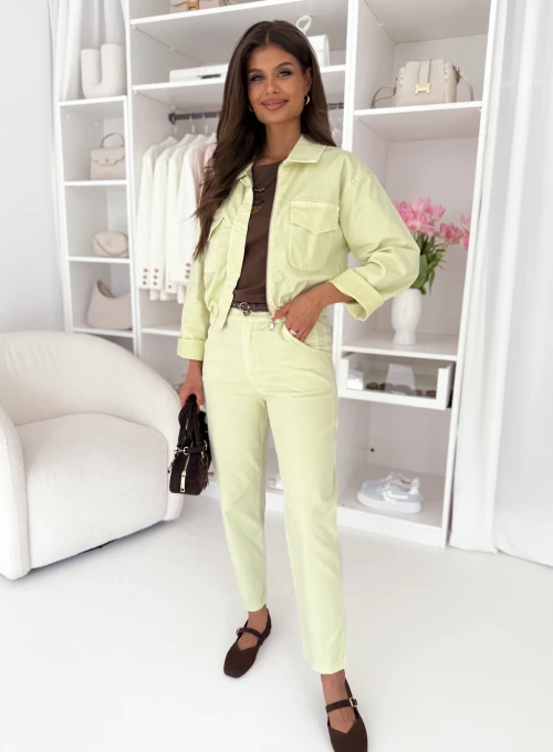 Lekka kurtka z kieszonkami limonkowa Eternal 2