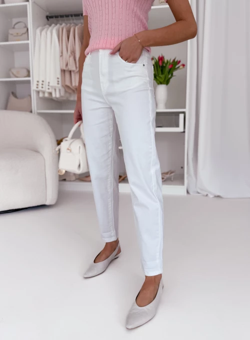 Spodnie jeansowe typu Mom Fit coconut Lucy 2