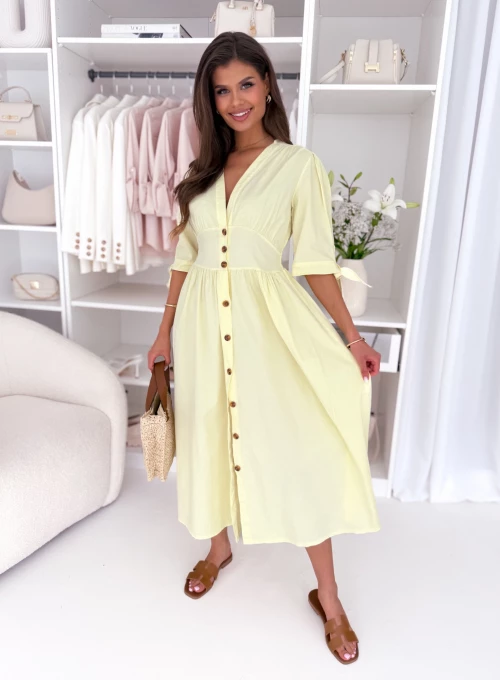 Sukienka bawełniana bananowa Celli