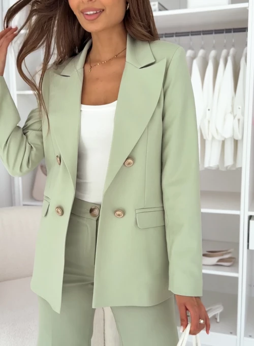 Dopasowana marynarka dwurzędowa z eleganckimi guzikami Empire Taylor by Edan macha 3