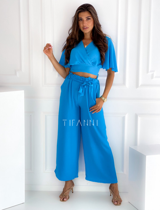 Komplet bluzka spodnie Tanzi blue