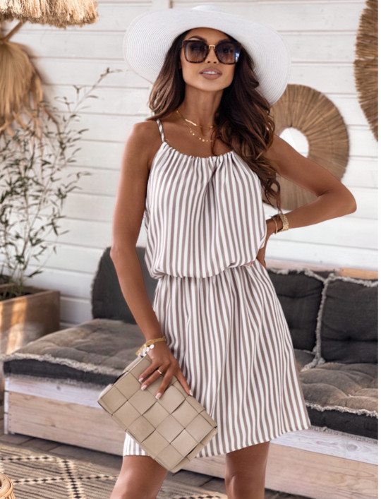 Sukienka Natali white&beige