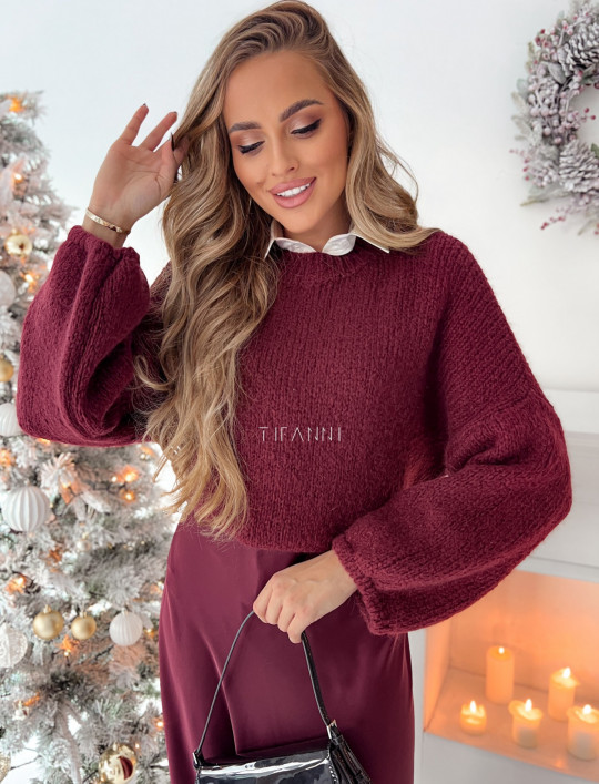 Sweter Moor bordo