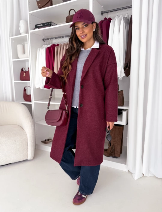 Płaszcz London Fago bordo