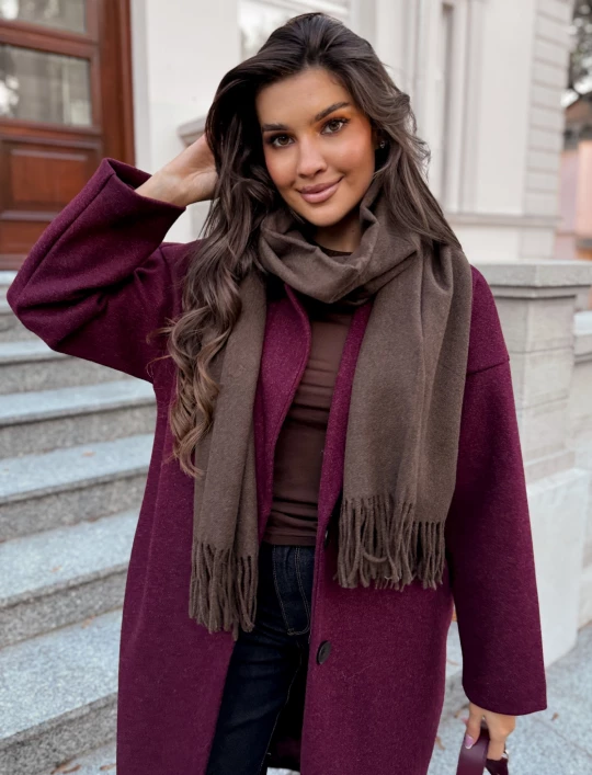 Szal Noelle czekoladowy