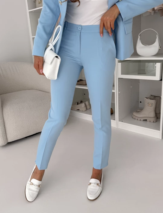 Spodnie cygaretki Glamour baby blue
