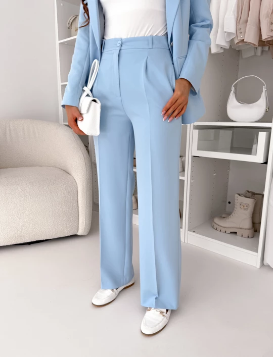 Spodnie Glamour proste baby blue