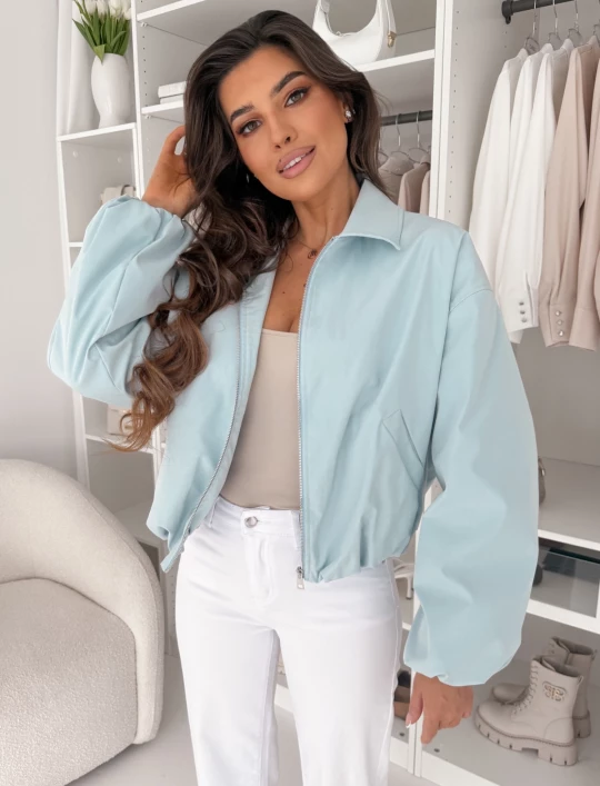 Lekka kurtka bomberka baby blue Chiaretta